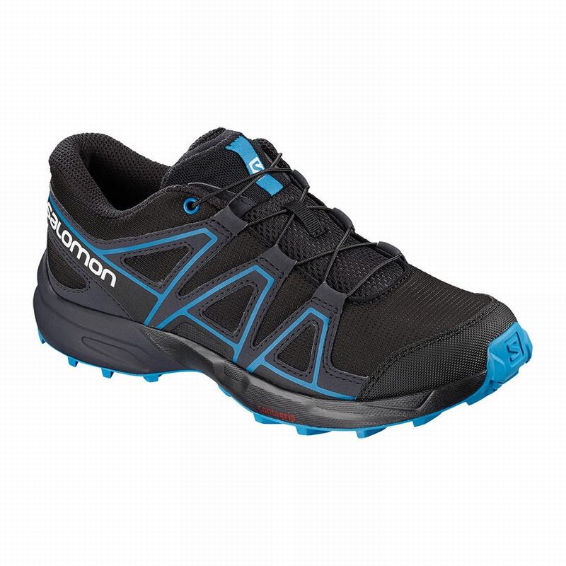 Chaussures De Trail Running Salomon Enfant Noir / Grise Foncé - Salomon SPEEDCROSS - France (3648-DM